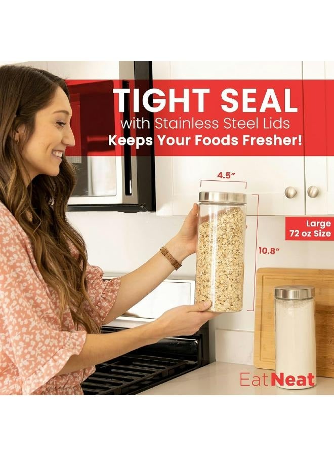 LOFT NIXO,JAR,2 pec,STORAGE-2 LITER,D11XH27.6CMS,GLASS-135299 - Image 1