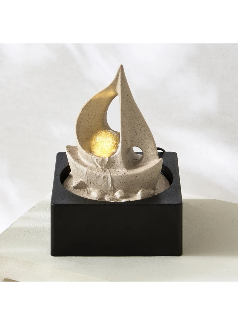 Home Box Belen Boat Fountain with Rolling Ball 18 x 24 x 18 cm