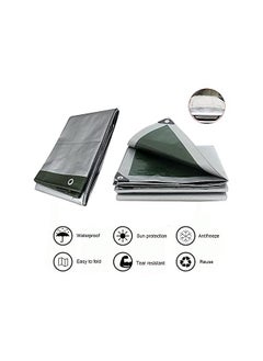 The Bros Large Tarpaulin Waterproof Heavy Duty,Heavy Duty Tarp Tarpaulin Reinforced Eyelets Thick 160g/m² For Covering, Protecting Or Concealing,Silver,4m x 4m  - Image 2