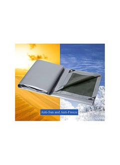 The Bros Large Tarpaulin Waterproof Heavy Duty,Heavy Duty Tarp Tarpaulin Reinforced Eyelets Thick 160g/m² For Covering, Protecting Or Concealing,Silver,4m x 4m  - Image 4