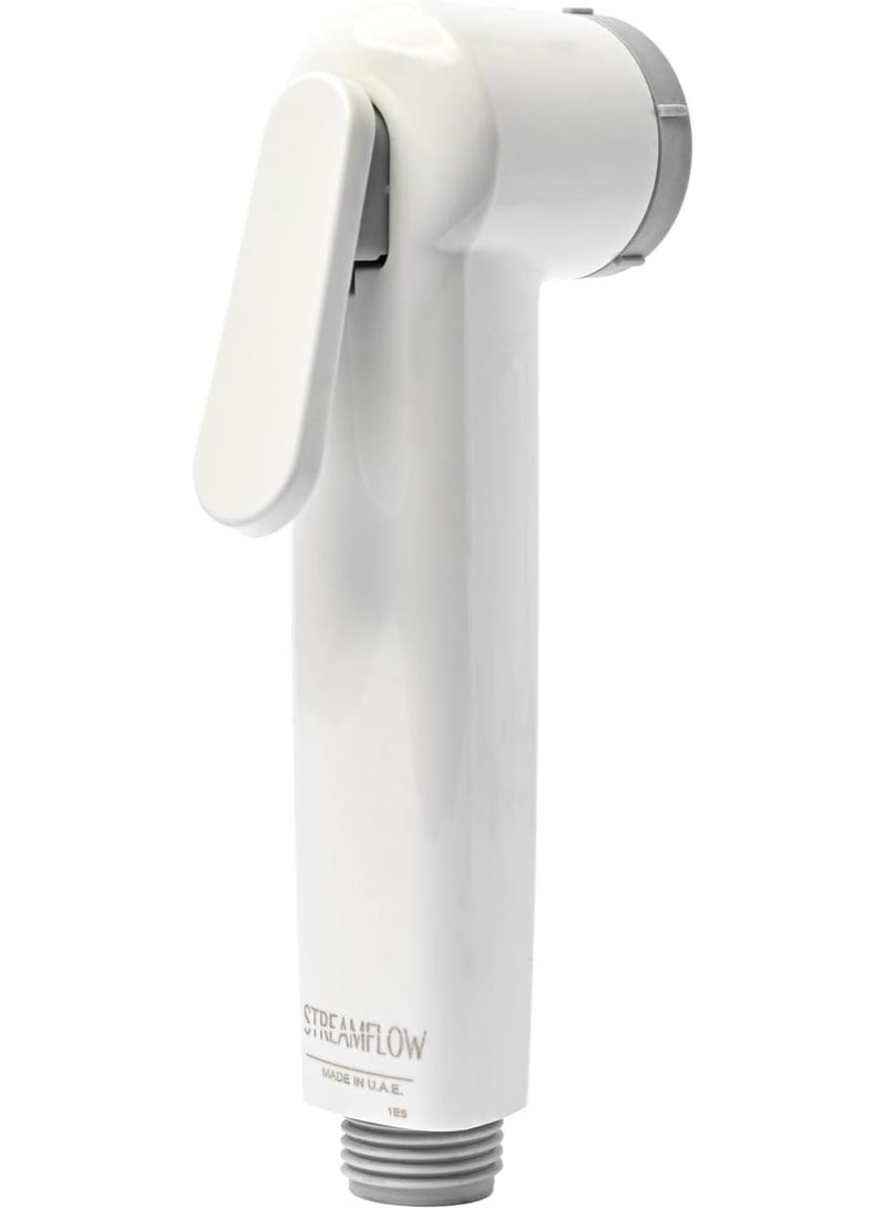 Streamflow™ Alpha Hand Trigger Bidet/Shattaf Set - White / 120cm White Multilayer Plastic Hose - Image 3