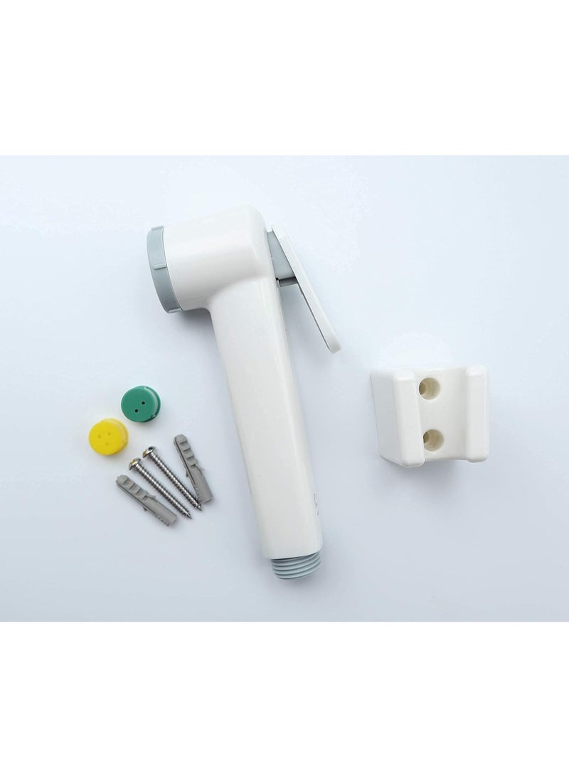 Streamflow™ Alpha Hand Trigger Bidet/Shattaf Set - White / 120cm White Multilayer Plastic Hose - Image 5