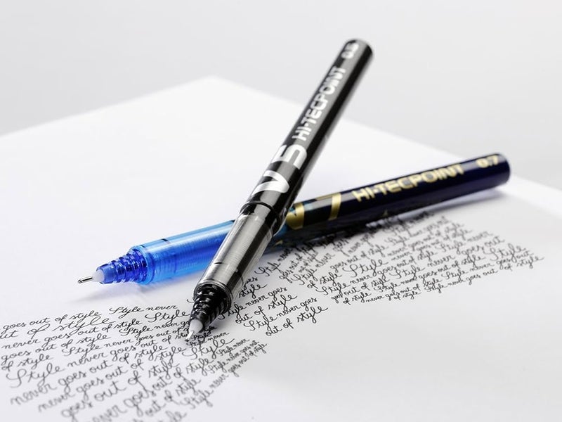 PILOT V5 Hi-Tecpoint Extra Fine Roller Ball Pen, Blue/Black