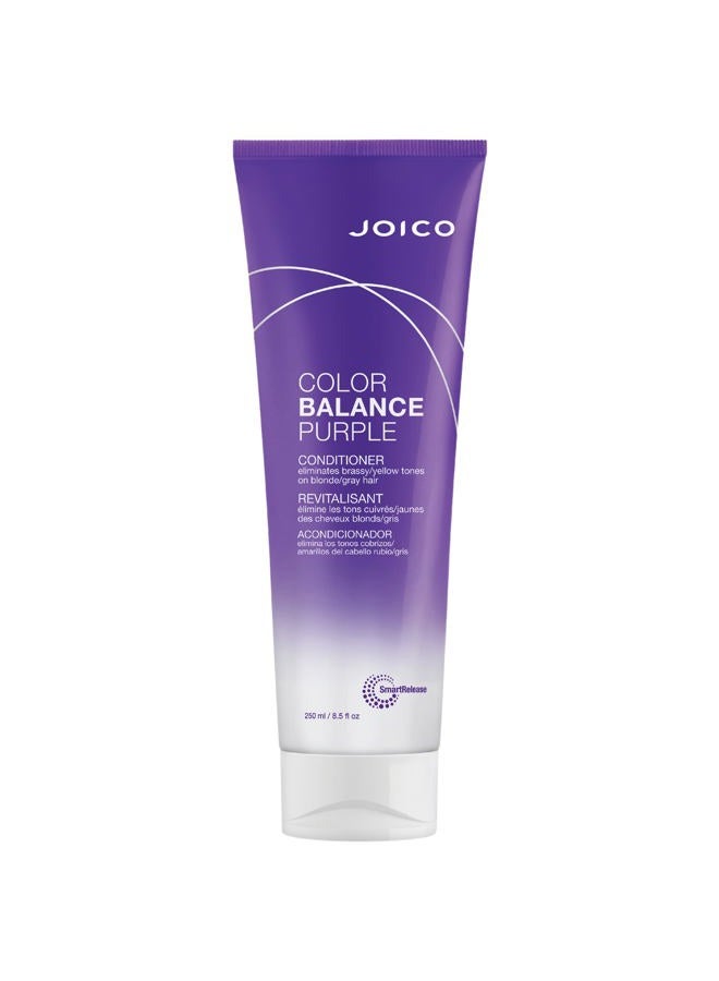 JOICO Color Balance Purple Conditioner | For Cool Blonde, Gray Hair | Eliminate Brassy Yellow Tones | Boost Color Vibrancy & Shine | UV Protection | With Rosehip Oil & Green Tea Extract | 8.5 Fl Oz - Image 1