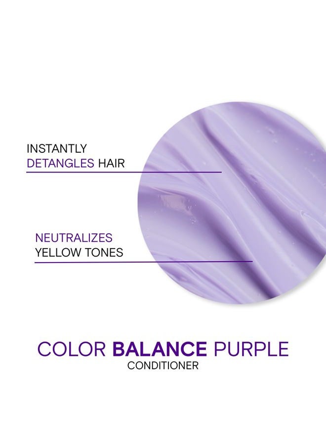 JOICO Color Balance Purple Conditioner | For Cool Blonde, Gray Hair | Eliminate Brassy Yellow Tones | Boost Color Vibrancy & Shine | UV Protection | With Rosehip Oil & Green Tea Extract | 8.5 Fl Oz - Image 4