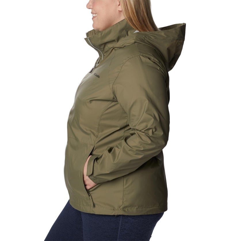 Columbia Womens Switchback IV Rain Jacket, Stone Green, Small - Image 3