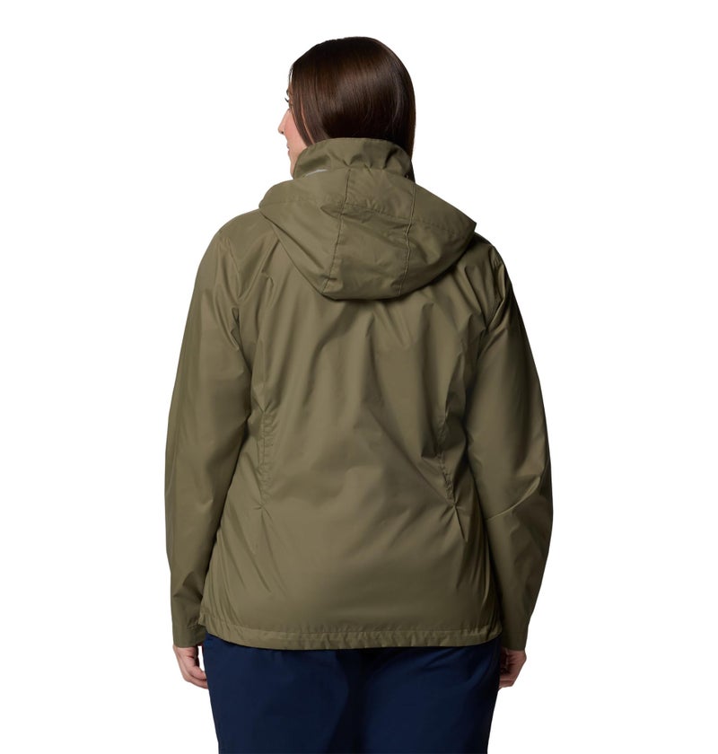 Columbia Womens Switchback IV Rain Jacket, Stone Green, Small - Image 2
