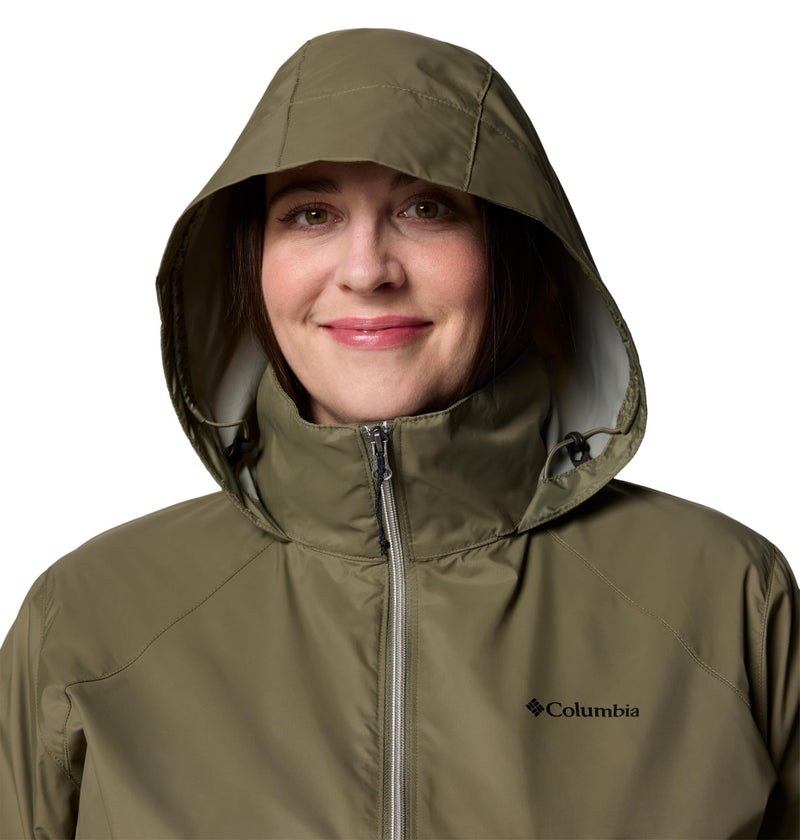 Columbia Womens Switchback IV Rain Jacket, Stone Green, Small - Image 5