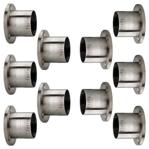 Ferio Curtain Holders Heavy Duty Stainless Steel Material Wall to Wall Brackets for Curtain Rod Holder Hook Curtain Brackets Set of 10 Parda Holder for Home Decor and Window Accessories (Pack of 10) - Image 1
