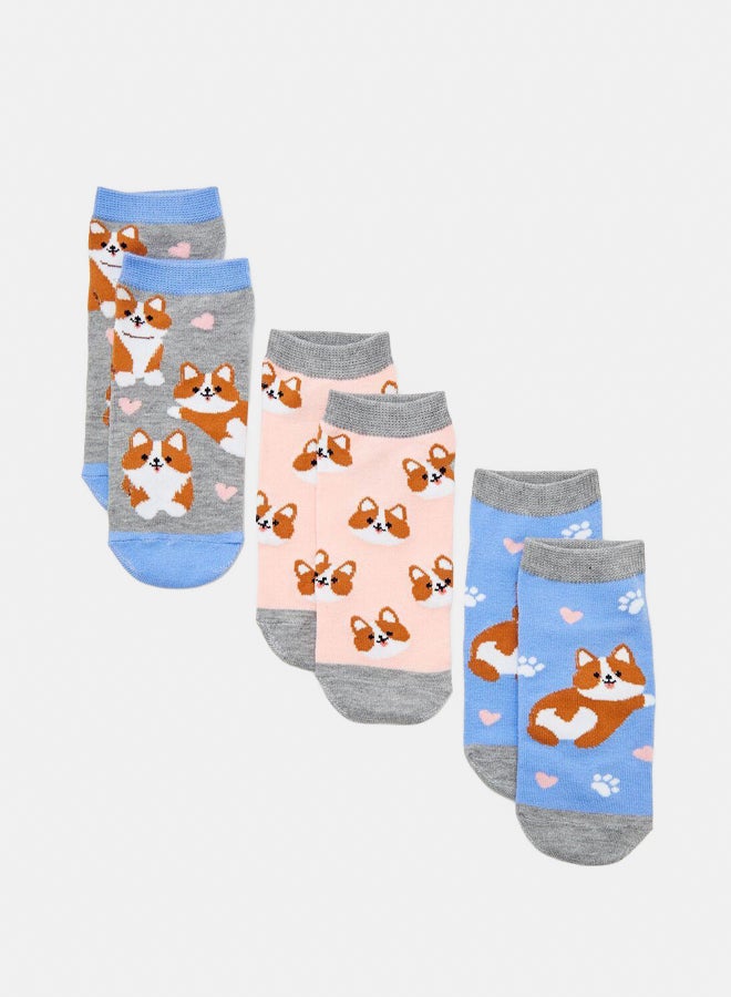 FOREVER 21 Corgi Ankle Socks Set - 3 pack - Image 3