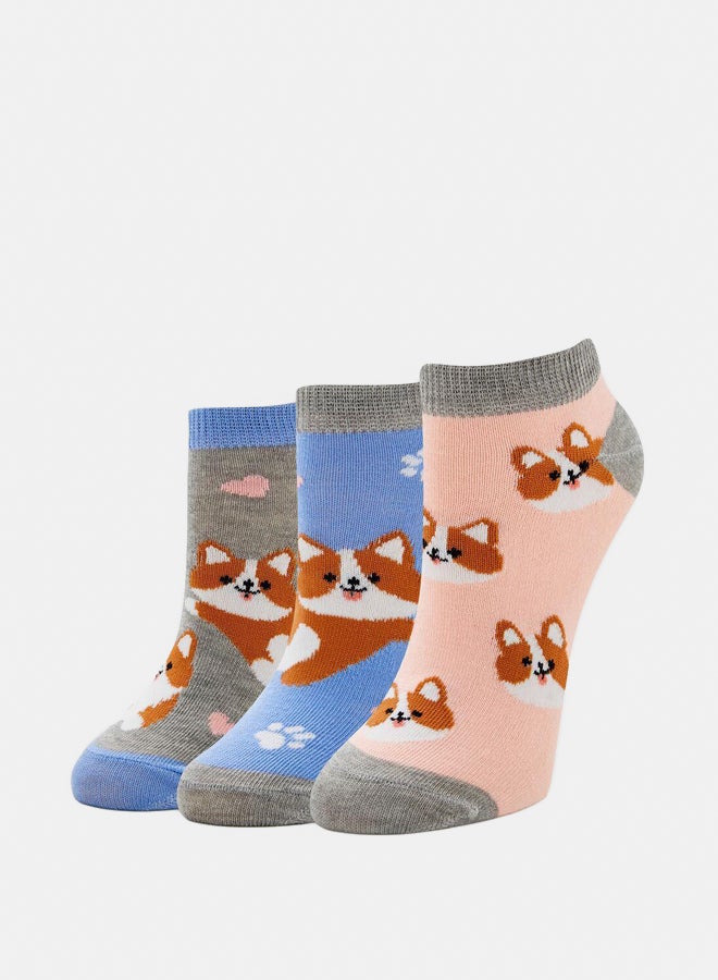 FOREVER 21 Corgi Ankle Socks Set - 3 pack - Image 2