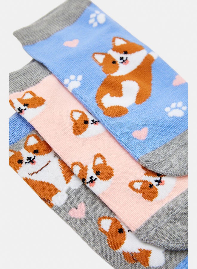FOREVER 21 Corgi Ankle Socks Set - 3 pack - Image 4