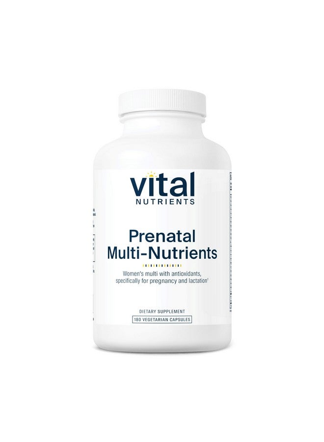 فيتل نيوترينس مغذيات متعددة قبل الولادة من Vital Nutrients | تركيبة الفيتامينات والمعادن المتعددة قبل الولادة للنساء مع مضادات الأكسدة القوية | نباتي | خالٍ من الجلوتين ومنتجات الألبان والصويا | غير معدّل وراثيًا | 180 كبسولة - Image 1