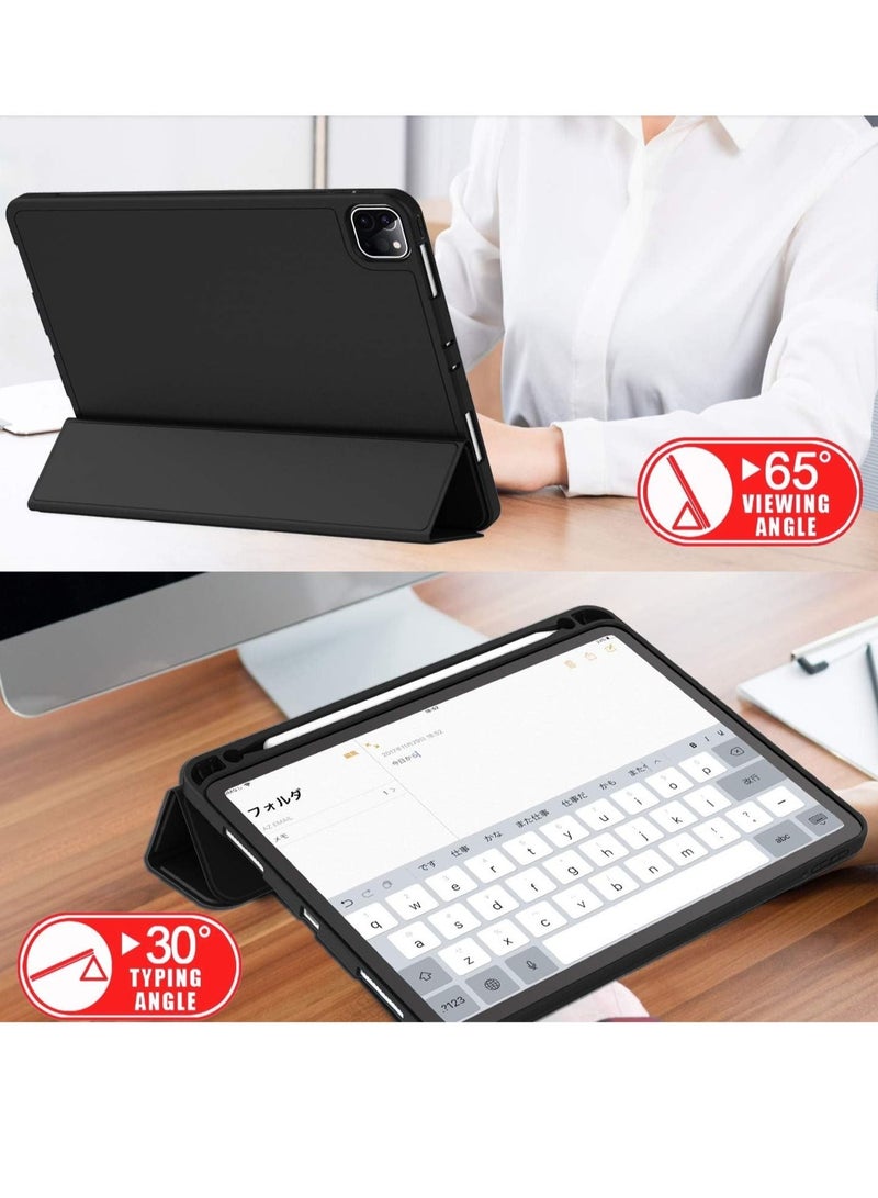 iPad Pro 12.9 Case 2020 with Pencil Holder (4th Generation), Premium Protective Case Cover with Soft TPU Back and Auto Sleep/Wake Feature for 2020/2018 - Image 5