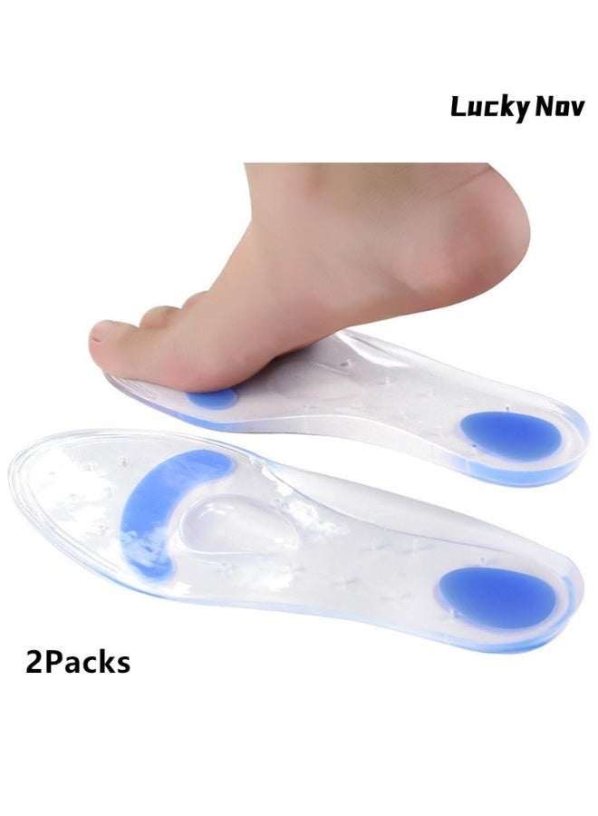 LuckyNov Silicone Medical Insole with Extra Support to Relieve Foot Pain and Absorb Shock(41-42) - Image 1
