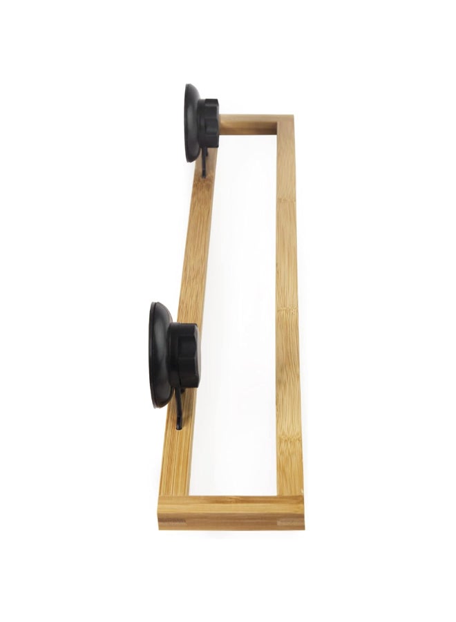 COMPACTOR Bestlock Suction Cup Wall Mount Towel Rail Black and Natural 9.5 x 9.8 x 58.2 cm RAN10212 - Image 3