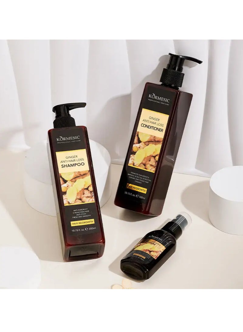 Kormesic مجموعة الزنجبيل المضادة لتساقط الشعر 300 مل + 300 مل + 50 مل - Image 2