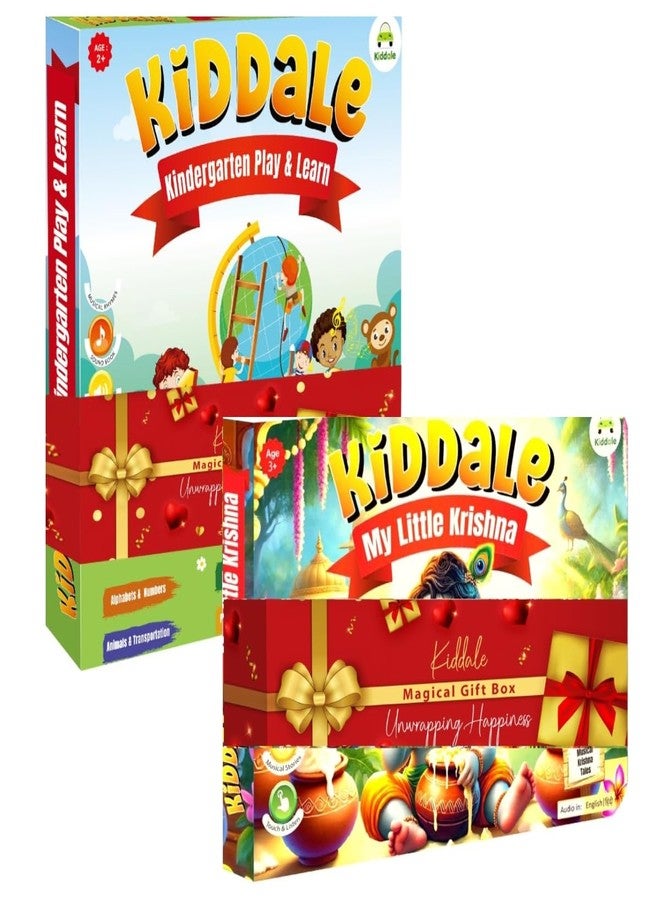Kiddale Play N Learn ABC & My Krishna Musical Book Combo - Fun Learning & Devotional Stories for Kids (Pack of 2) - Image 1