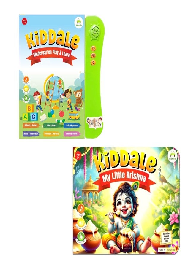 Kiddale Play N Learn ABC & My Krishna Musical Book Combo - Fun Learning & Devotional Stories for Kids (Pack of 2) - Image 2