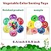 Limpskys Color Sorting Sensory Toys Sensory Toys for Toddlers Sensory Calming Tools for Kids Quiet FidgetColor Matching Game Multicolor Vegetable - Image 4