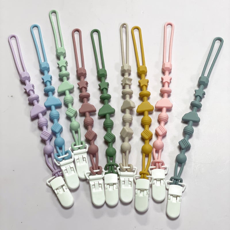 Xs Silicone Teething Chain with Anti-Loss Strap - Baby Teether Toy - Image 2