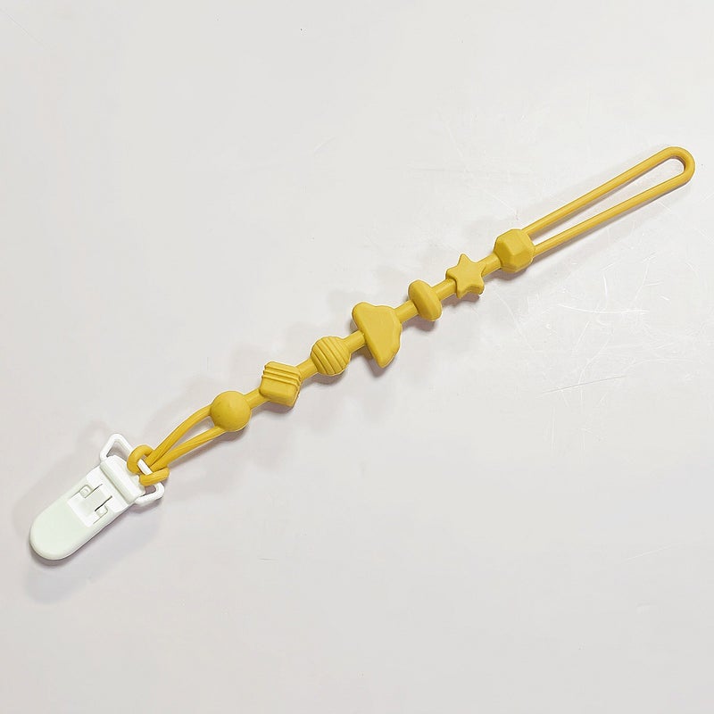 Xs Silicone Teething Chain with Anti-Loss Strap - Baby Teether Toy - Image 1