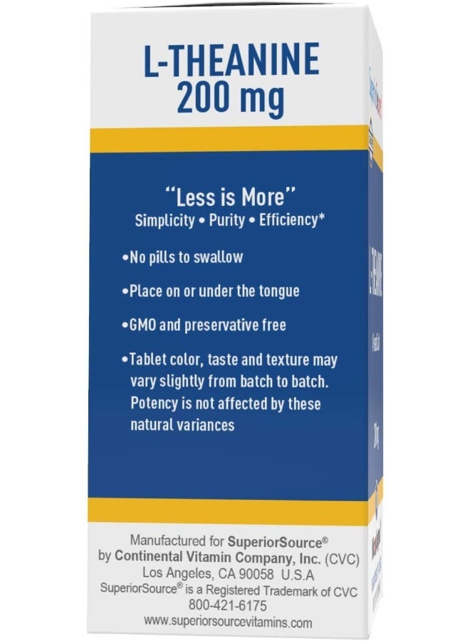 Superior Source - L-Theanine 200 Mg. 100 Quick Dissolve Tablets - Image 5