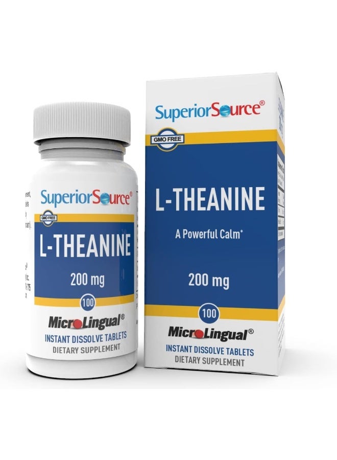 Superior Source - L-Theanine 200 Mg. 100 Quick Dissolve Tablets - Image 1