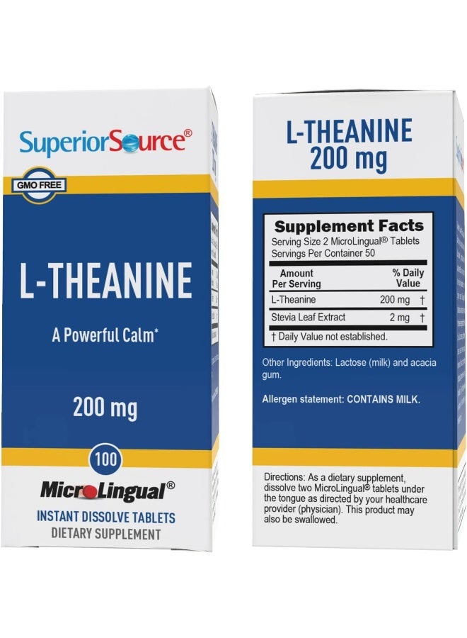 Superior Source - L-Theanine 200 Mg. 100 Quick Dissolve Tablets - Image 3