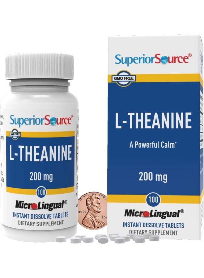 Superior Source - L-Theanine 200 Mg. 100 Quick Dissolve Tablets - Image 2