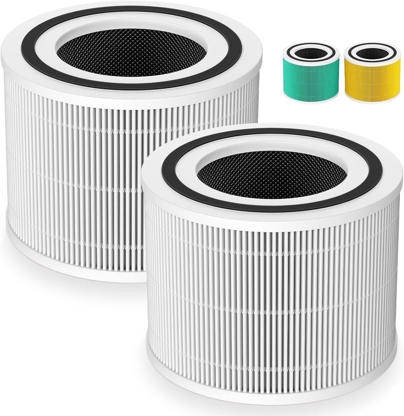 LUFFYLIVE Core 300 Replacement Filt-er Compatible with LEVOIT Air Purifi-er, 3-in-1 True HEPA Core 300S Filt-er Replacement Compared to Part# Core 300-RF (2 Pack)… - Image 1