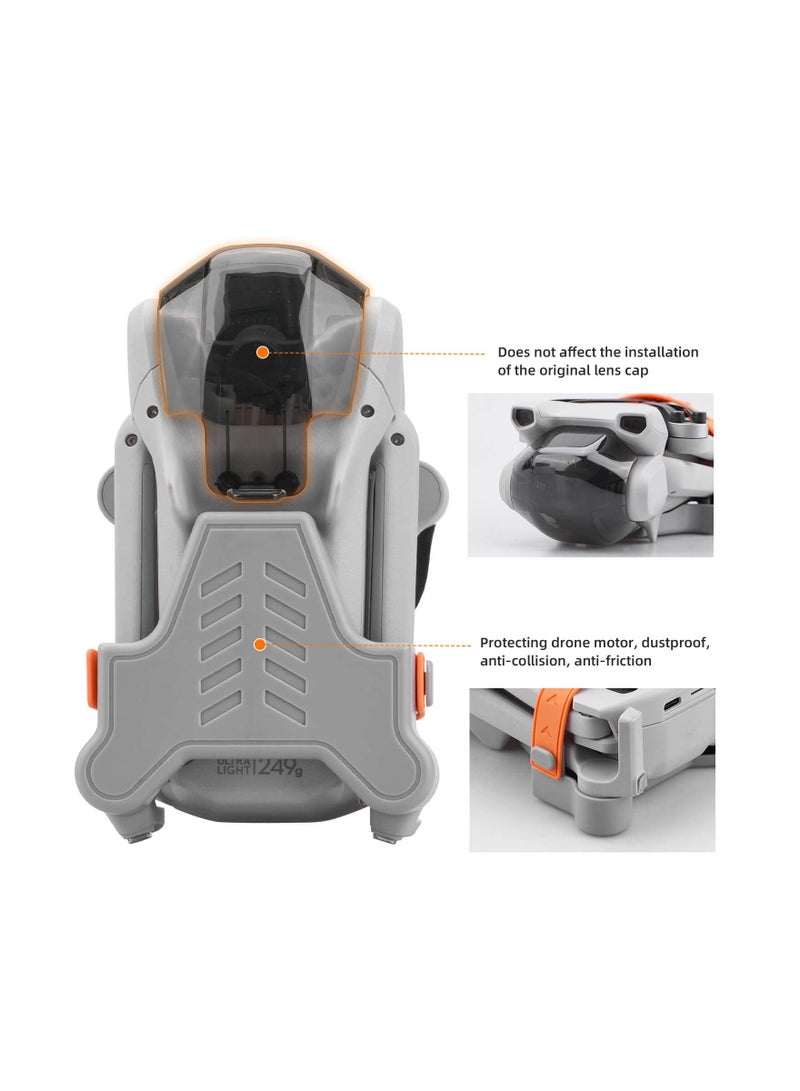Zikra Propeller Protector for DJI Mini 3 Mini 3 Propeller Holder Mini 3 Pro Prop Guard Strap Mini 3 Pro Prop Guard Strap RC Drone Accessories for Mini 3 Mini 3 Pro Propeller Stabilizer(Orange) - Image 2