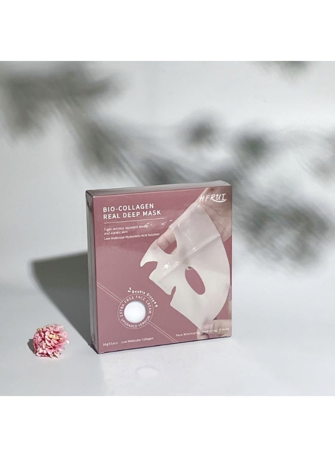 HFRUI （HFRUI ）Bio-Collagen Real Deep Mask – Collagen, Hyaluronic Acid & Niacinamide · Moisturizing, Whitening & Anti-Wrinkle Sheet Mask · Custom Logo Available - Image 1