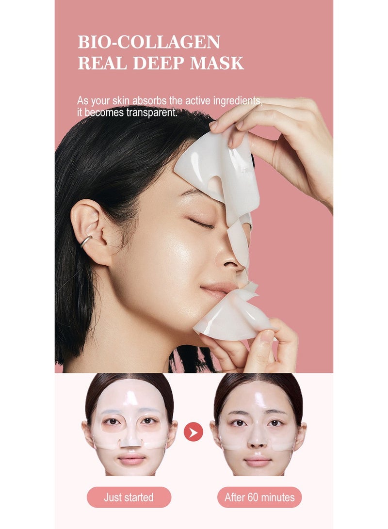 HFRUI （HFRUI ）Bio-Collagen Real Deep Mask – Collagen, Hyaluronic Acid & Niacinamide · Moisturizing, Whitening & Anti-Wrinkle Sheet Mask · Custom Logo Available - Image 3