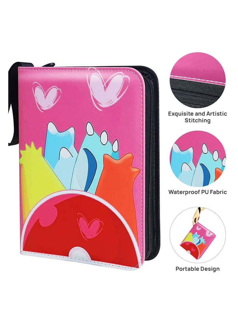 ESSEN - Pokemon Cards Binder Holder Carrying Case for Pokemon Cards Portable Trading Cards Holder Collector Album holder holds 400 Cards with 50 Removable Sheets and 4 Pockets - Image 1