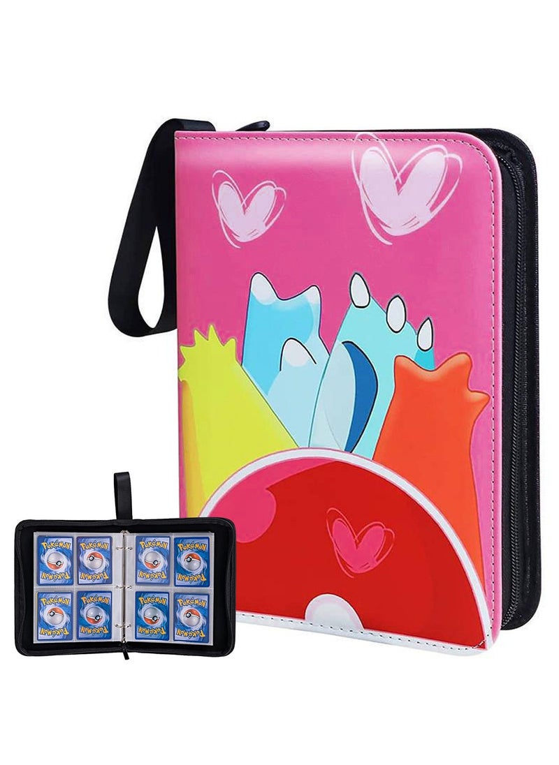 ESSEN - Pokemon Cards Binder Holder Carrying Case for Pokemon Cards Portable Trading Cards Holder Collector Album holder holds 400 Cards with 50 Removable Sheets and 4 Pockets - Image 1