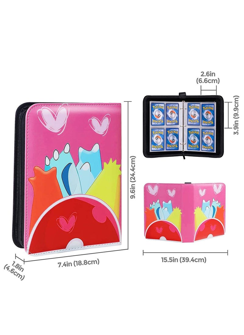 ESSEN - Pokemon Cards Binder Holder Carrying Case for Pokemon Cards Portable Trading Cards Holder Collector Album holder holds 400 Cards with 50 Removable Sheets and 4 Pockets - Image 1