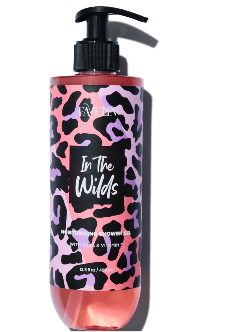 favelin in the Wild Shower Gel | 400ML | Blend of Amber, White Oud, and Sugar | Cleansing and moisturizing  - Image 1