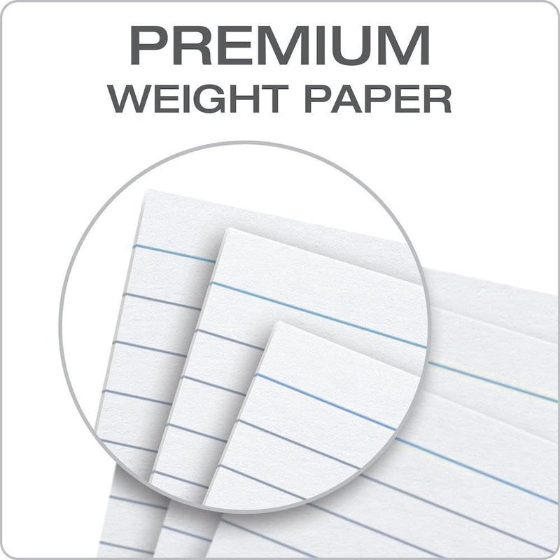 مارك بطاقات فهرسة مسطرة، 100 قطعة، مقاس 5 بوصة × 3 بوصة، لون أبيض - Image 3