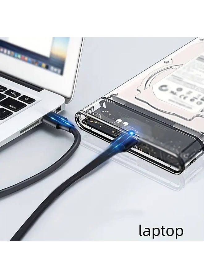 Type C To USB 3 1 4TB External Hard Drive Enclosure Tool Free Transparent Case For 2 5 Inch SSD HDD - Image 4