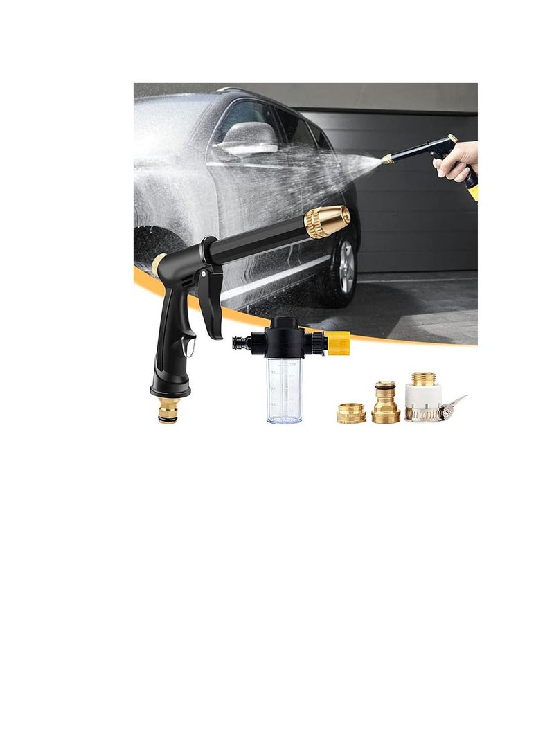 Generic High Pressure Garden Hose Nozzle, Heavy Duty Garden Watering Nozzle Set, Pressure Washer Gun Set, Water Hose Nozzle Sprayer With 3 Garden Hose Threads, Pressure Washer Adapter Set Long Spray Nozzle For Watering Plants,Lawn, Garden, Car Washing, Floormat Washing - Image 2