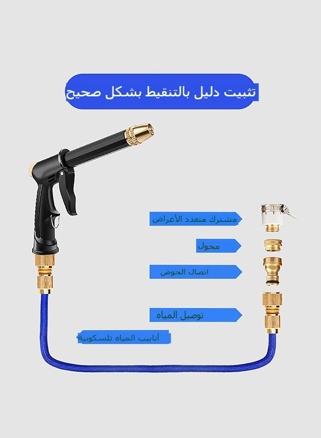 Generic High Pressure Garden Hose Nozzle, Heavy Duty Garden Watering Nozzle Set, Pressure Washer Gun Set, Water Hose Nozzle Sprayer With 3 Garden Hose Threads, Pressure Washer Adapter Set Long Spray Nozzle For Watering Plants,Lawn, Garden, Car Washing, Floormat Washing - Image 4
