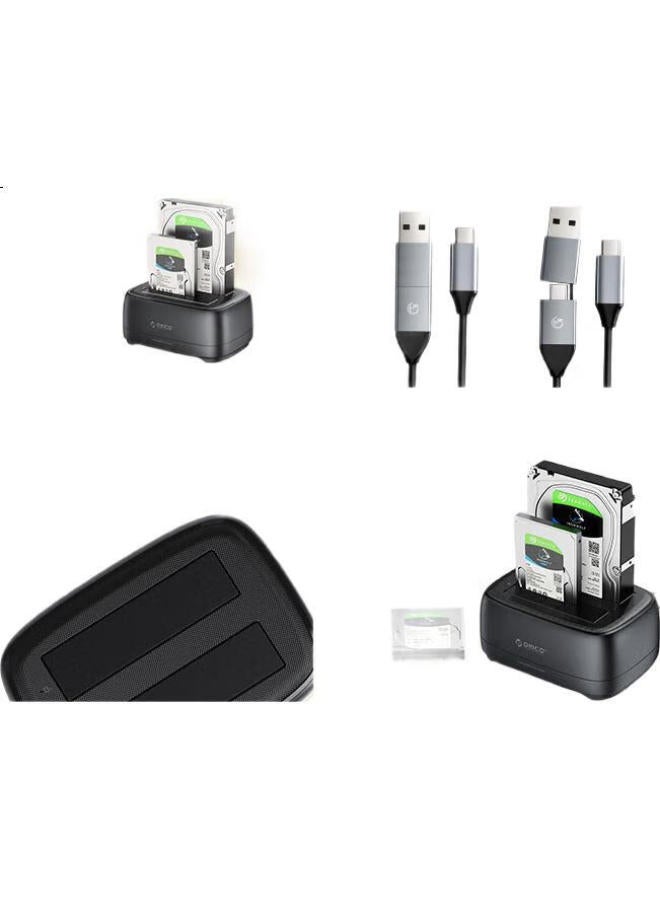 Orico Orico Hard Drive Docking Station 3.5/2.5 Inch Sata Interface Mechanical External Enclosure Mobile Desktop Usb/Type-C Storage Box Dual Disk Slot Dd28C3 - Image 3
