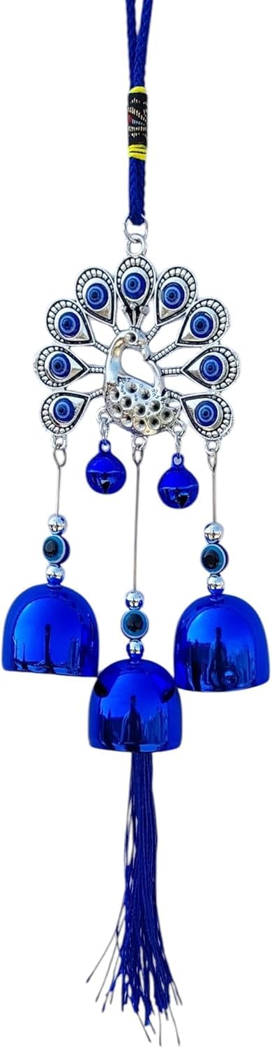 ARTISKRITI Evil Eye Hanging for Home House Entrance Door, Car, Peacock Decoration Items Aesthetic Home Decor Nazar Battu for Shop Office Living Room, Housewarming Gift, Set of 2 - Image 4