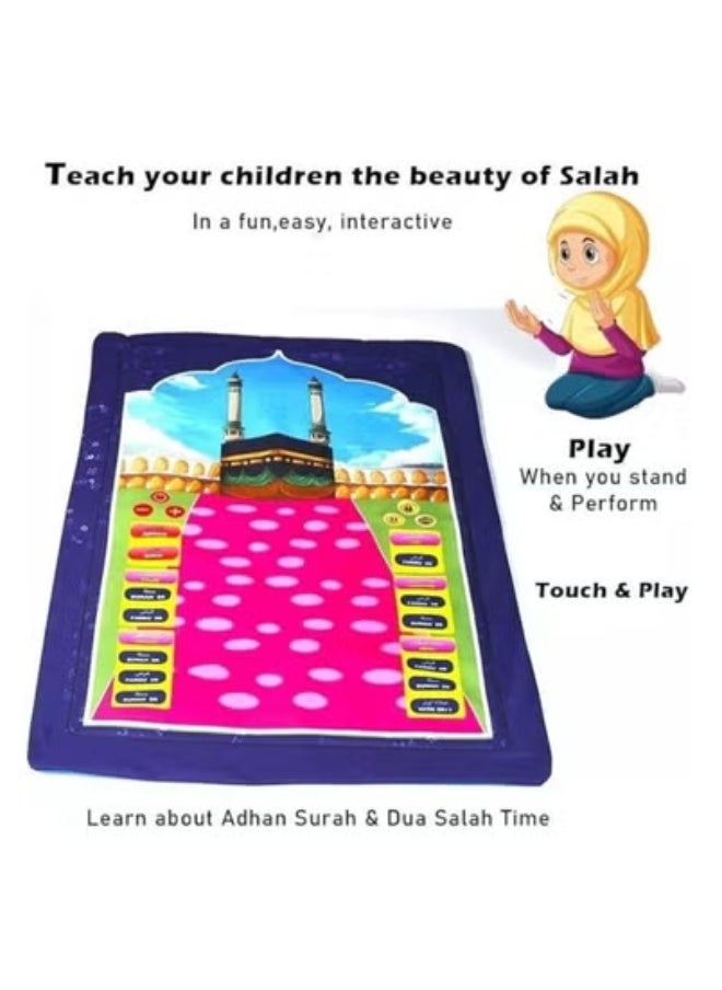 TIGER Islamic Electronic Smart Prayer Mat for Kids – Interactive Educational Mat with Quran Recitation, Step-by-Step Prayer Guidance, and Duas in 10 Languages – Portable, Easy-to-Use Learning Tool for Teaching Children Salah and Islamic Practices – Engaging and Fun Religious Education  - Image 2
