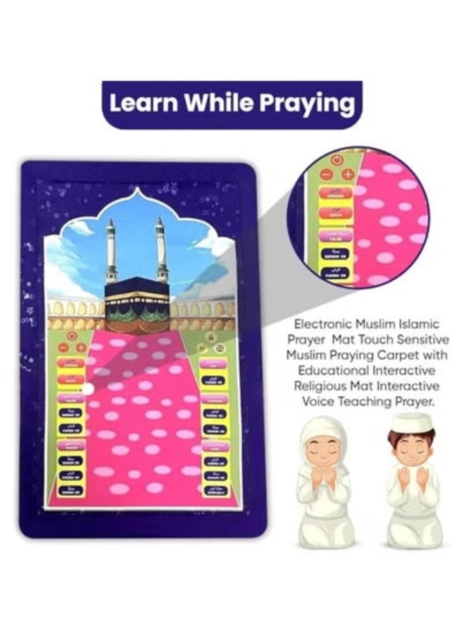 TIGER Islamic Electronic Smart Prayer Mat for Kids – Interactive Educational Mat with Quran Recitation, Step-by-Step Prayer Guidance, and Duas in 10 Languages – Portable, Easy-to-Use Learning Tool for Teaching Children Salah and Islamic Practices – Engaging and Fun Religious Education  - Image 5