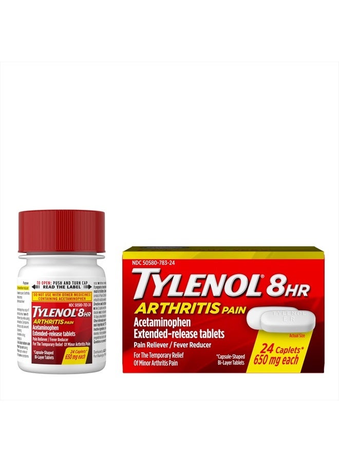 Tylenol أقراص ممتدة المفعول لتسكين آلام التهاب المفاصل لمدة 8 ساعات، 650 مجم - 24 قرصًا - Image 2