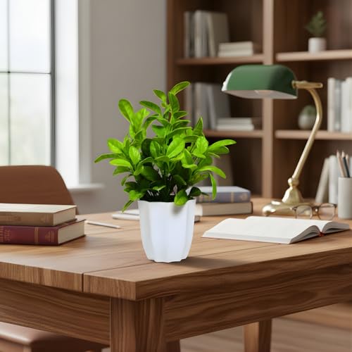 fancymart Artificial Plant Citrus Leaves in Pot Perfect Potted Decoration for Home Living Room & Office Spaces Height - 30cm - Image 3