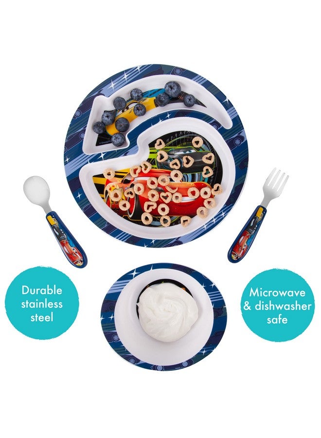 The First Years Disney/Pixar Cars Dinnerware Set - Toddler Plates and Toddler Utensils - 4 Count - Image 2