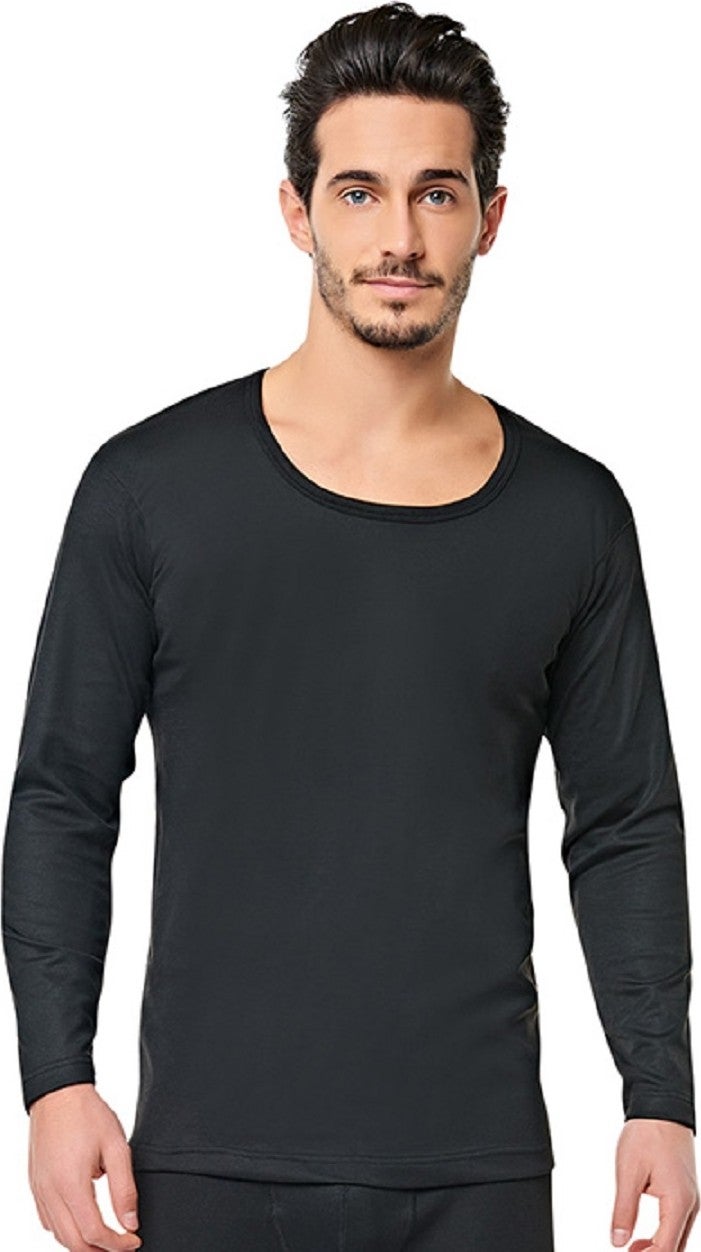 Tutku Men's Thermal Underwear Undershirt Black 3-Pack 